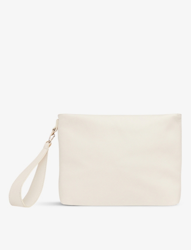Avah leather clutch bag