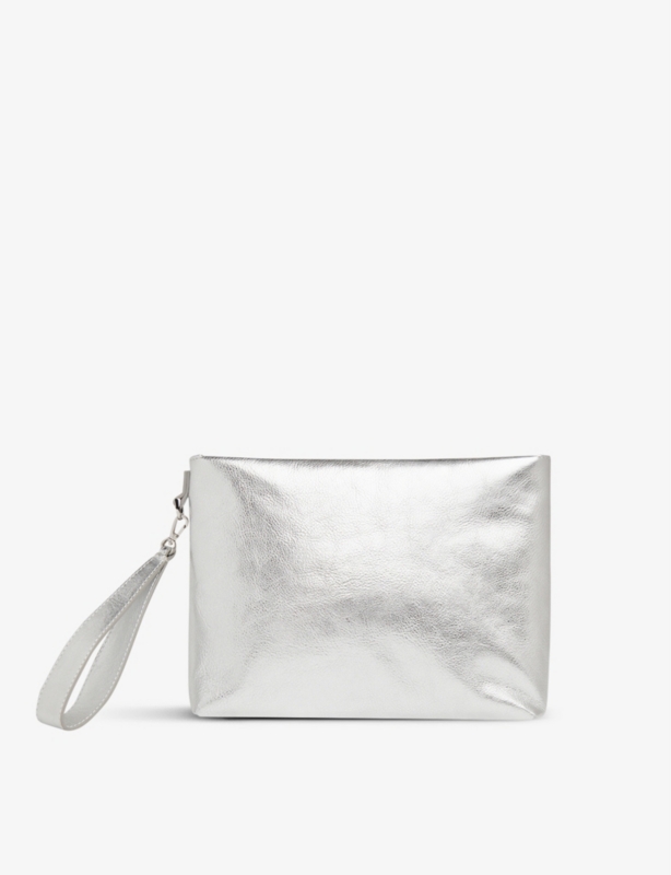 Avah leather clutch bag