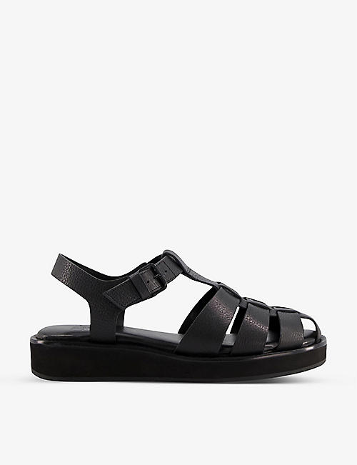DUNE: Loch fisherman-style leather sandals