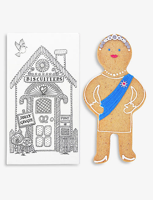 BISCUITEERS: Queenie hand-iced gingerbread biscuit 15g