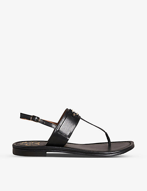 TED BAKER: Jazmiah toe-post leather sandals
