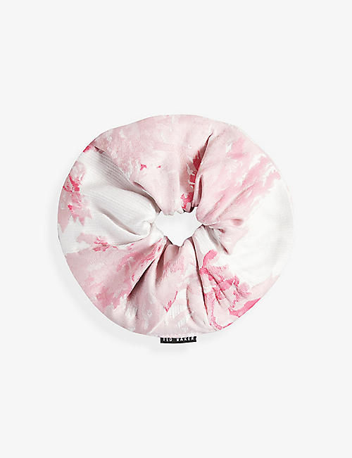 TED BAKER: Florset New-Romantic printed woven scrunchie