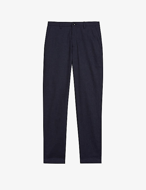 TED BAKER: Bilston textured cotton-blend trousers