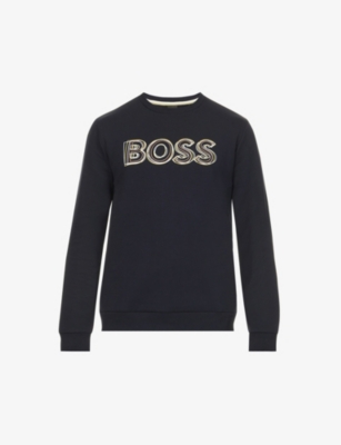 Logo-embroidered stretch cotton-blend sweatshirt