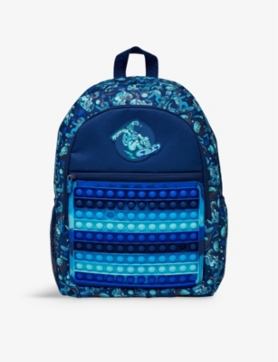 Smiggle Girls Navy Kids Popem Popit Poppies Woven Backpack