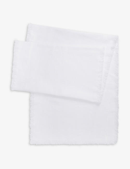THE WHITE COMPANY: Camber cotton table runner 240cm x 40cm