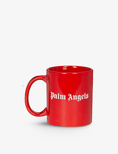 PALM ANGELS: 徽标印花陶瓷杯 9.5 厘米