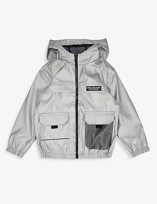 BENETTON: Graphic-print shell hooded jacket 4-14 years