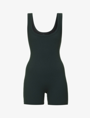SKIMS: Slim-fit ribbed stretch-cotton playsuit