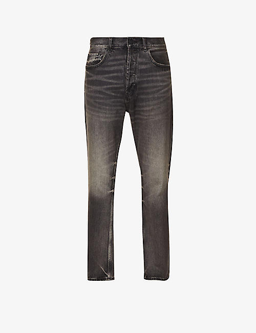 FOG X ESSENTIALS: ESSENTIALS logo-patch regular-fit jeans