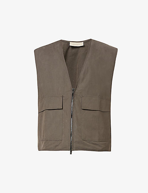 FOG X ESSENTIALS: ESSENTIALS oversized cotton-blend work vest