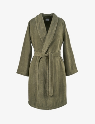 Buy SKIMS Terry Cotton-blend Robe - Brown At 50% Off