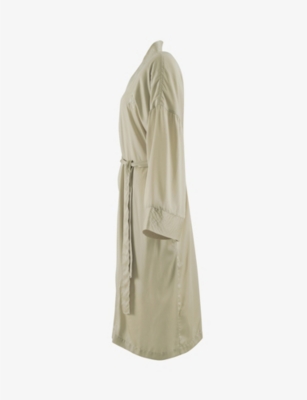KENZO: Shawl-collar belted woven bathrobe