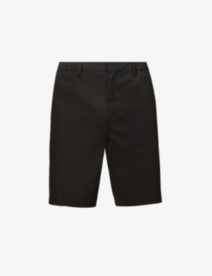 Hugo Boss Slim-fit Shorts In Water-repellent Stretch Twill In Black