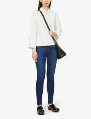 PAIGE: Margot skinny high-rise stretch-denim jeans