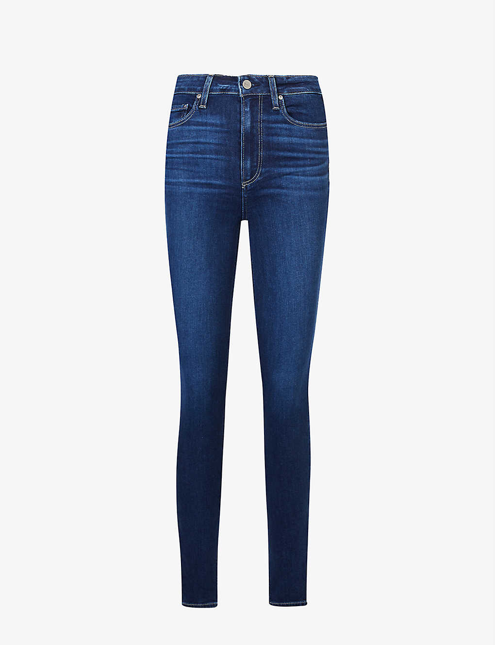 Shop Paige Women's Brentwood Margot Skinny High-rise Stretch-denim Jeans In Blue