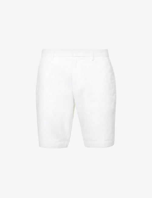 BOSS: Slim-leg mid-rise stretch-cotton shorts