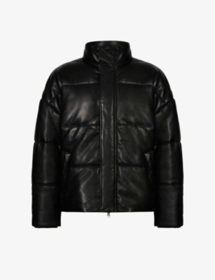 ALLSAINTS Mercer oversized leather puffer jacket