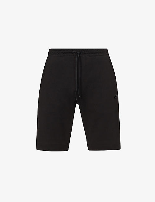 BOSS: Logo-embellished elasticated waist cotton-jersey shorts