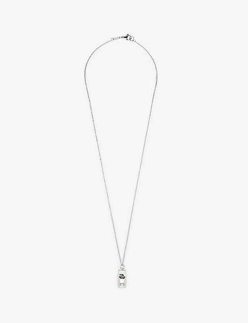 HUGO: Car pendant silver-tone stainless steel necklace