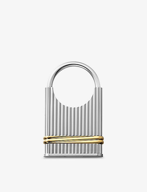 CARTIER: Louis Cartier Vendôme brass and stainless steel keyring