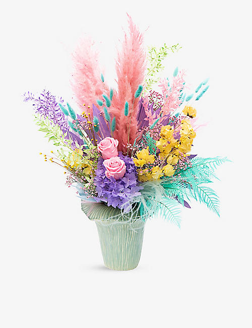 YOUR LONDON FLORIST: Tinker Bell mixed dried and fresh bouquet with vase