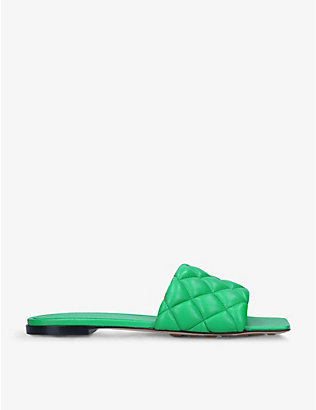 BOTTEGA VENETA: Matelassé-quilted leather sandals