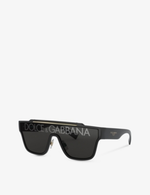 Dolce & Gabbana Dg6125 Square-frame Nylon Sunglasses In Black