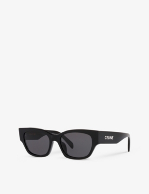 Celine Womens Black Cl40197u Cat-eye Acetate Frame Sunglasses In Black