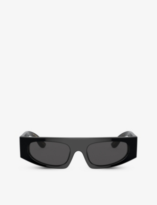 Dolce & Gabbana Dg4411 Rectangle-frame Acetate Sunglasses In Black