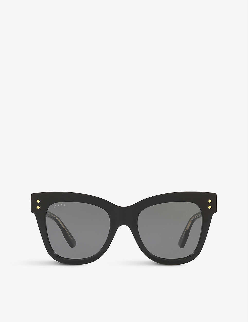 Shop Gucci Women's Black Gg1082s Cat-eye Acetate Sunglasses