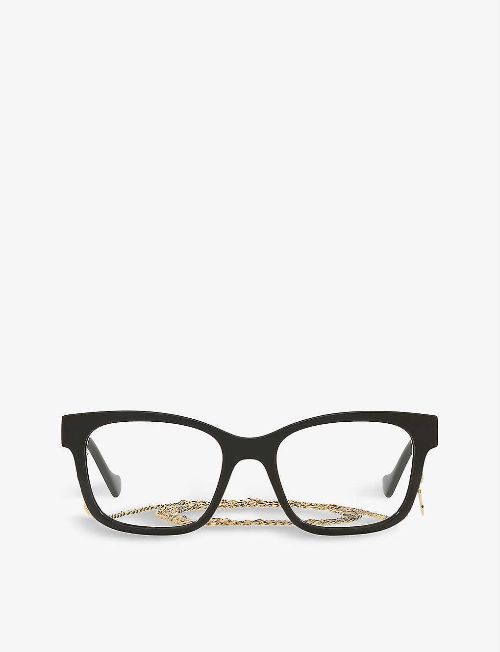 Gucci Gg1025o Square-frame Acetate Glasses In Black