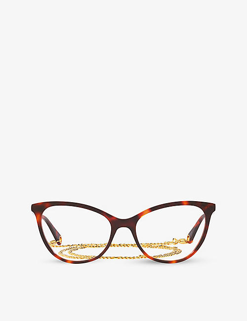 GUCCI: GG1079O cat eye-frame acetate optical glasses