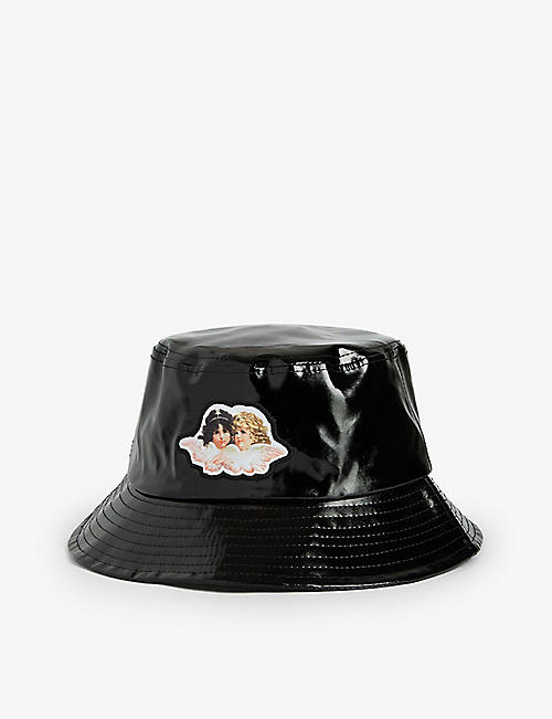 FIORUCCI: Angels-logo flat-brim vinyl bucket hat