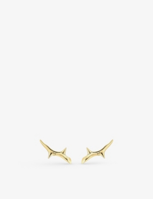 SHAUN LEANE: Rose Thorn gold-tone sterling silver vermeil climbers