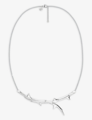 Shop Shaun Leane Women's Silver Rose Thorn Sterling-silver Necklace