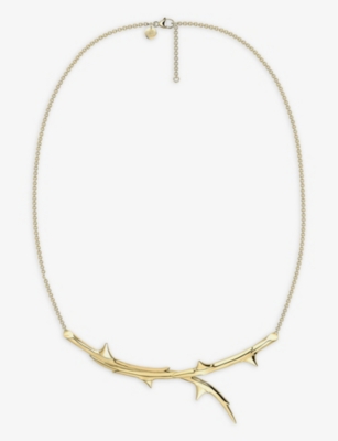 SHAUN LEANE: Rose Thorn gold-tone sterling silver necklace
