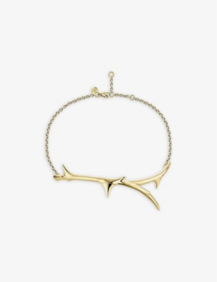 SHAUN LEANE: Rose Thorn yellow gold-plated vermeil sterling-silver bracelet