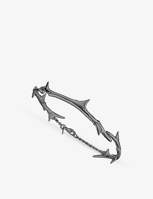 SHAUN LEANE: Rose Thorn black rhodium-plated sterling-silver bracelet