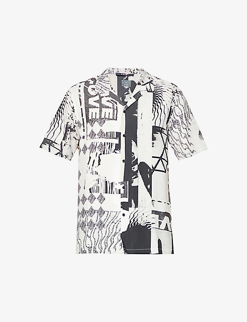 KSUBI: Love Rave Resort abstract-print relaxed-fit woven shirt