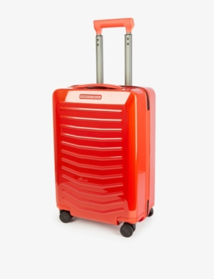 Porsche Design Road Shell Four-wheel Suitcase 55cm In Orange