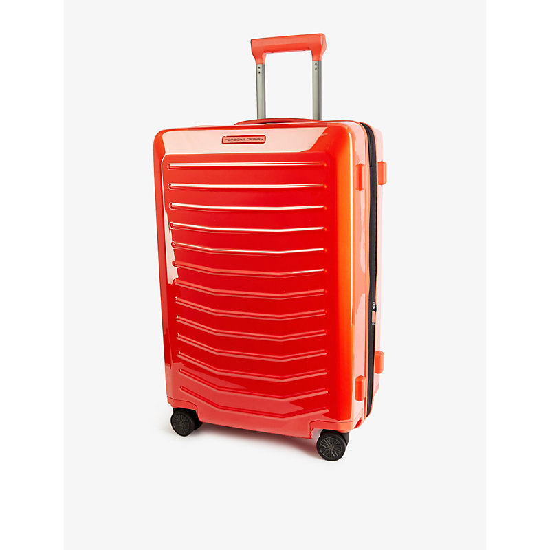 Porsche Design Road Four-wheel Shell Suitcase 69cm In Orange