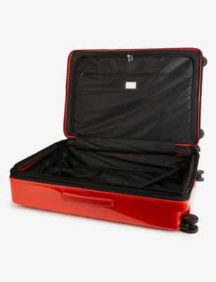 Shop Porsche Design Orange Road Four-wheel Shell Suitcase