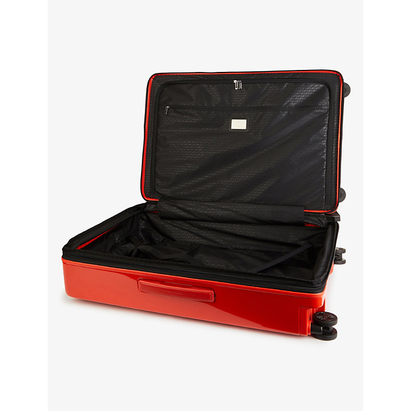 Shop Porsche Design Orange Road Four-wheel Shell Suitcase