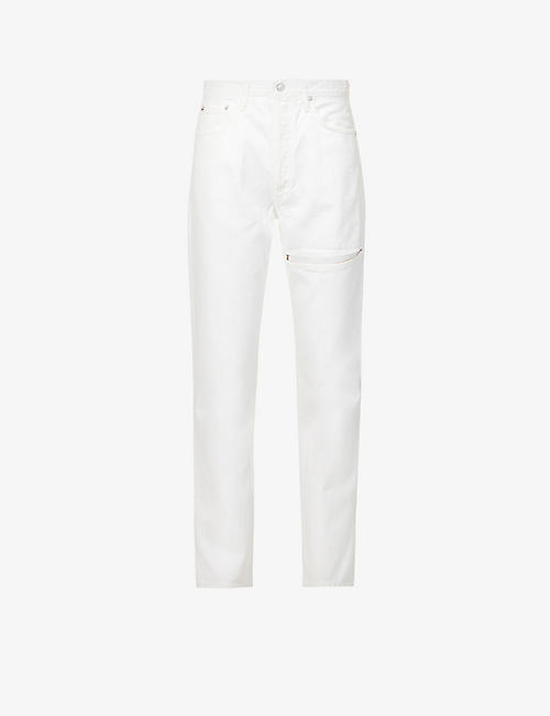 AGOLDE: Lana Slice mid-rise organic-cotton denim jeans