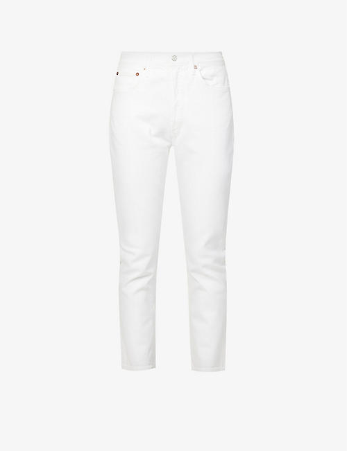 AGOLDE: Riley straight high-rise regular-fit organic-cotton jeans