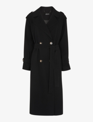 WHISTLES: Riley belted woven trench coat