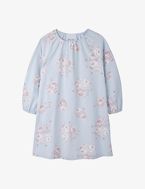 THE LITTLE WHITE COMPANY: Mirabelle floral-print cotton nightdress 1-6 years
