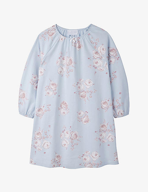 THE LITTLE WHITE COMPANY: Mirabelle floral-print cotton nightdress 7-10 years
