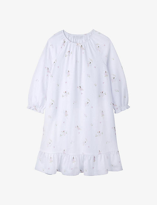 THE LITTLE WHITE COMPANY: Fayette fairy-print cotton nightdress 1-6 years